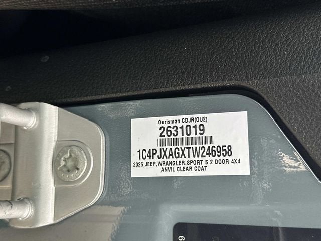 2026 Jeep Wrangler WRANGLER 2-DOOR SPORT S