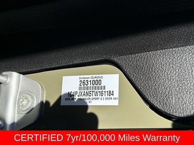 2026 Jeep Wrangler WRANGLER 2-DOOR SPORT S