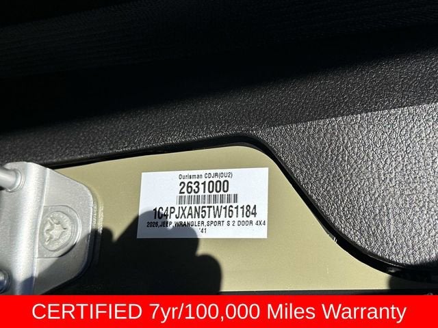 2026 Jeep Wrangler WRANGLER 2-DOOR SPORT S