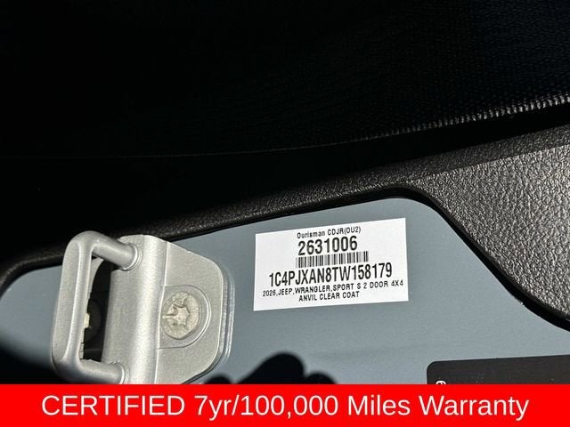 2026 Jeep Wrangler WRANGLER 2-DOOR SPORT S