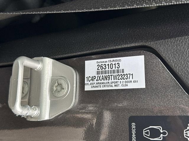 2026 Jeep Wrangler WRANGLER 2-DOOR SPORT S