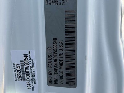 2026 Jeep Wrangler WRANGLER 4-DOOR SPORT S