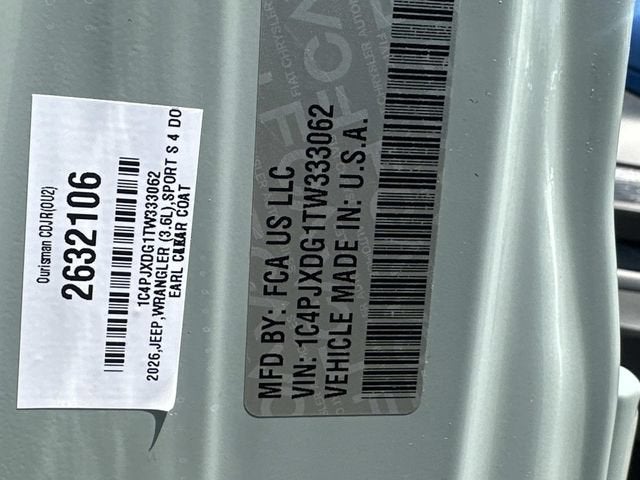 2026 Jeep Wrangler WRANGLER 4-DOOR WILLYS
