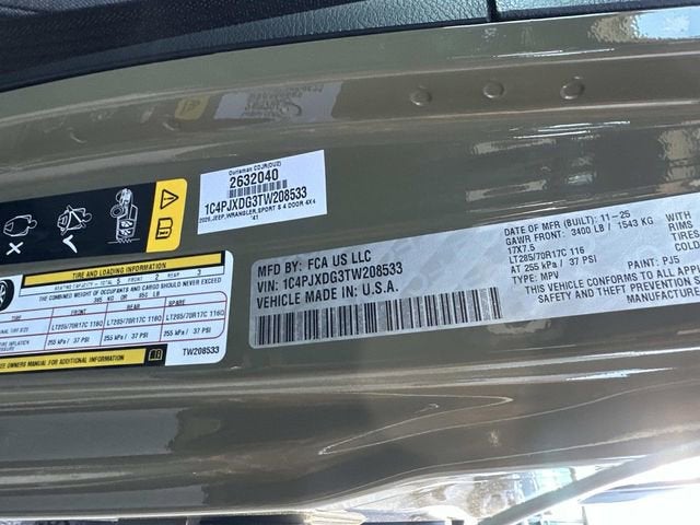 2026 Jeep Wrangler WRANGLER 4-DOOR WILLYS