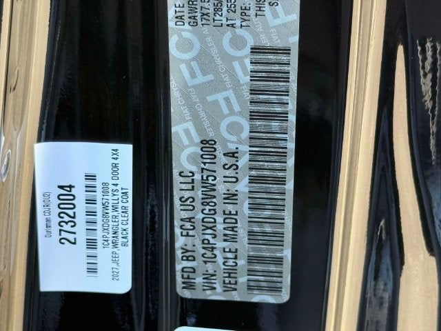 2027 Jeep Wrangler WRANGLER 4-DOOR WILLYS
