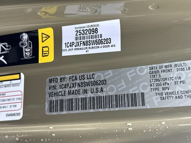 2025 Jeep Wrangler WRANGLER 4-DOOR RUBICON