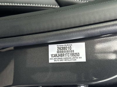2026 Jeep Grand Cherokee GRAND CHEROKEE LIMITED 4X4