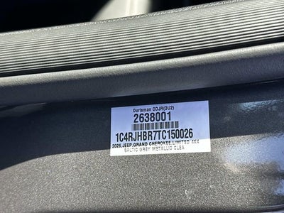 2026 Jeep Grand Cherokee GRAND CHEROKEE LIMITED 4X4