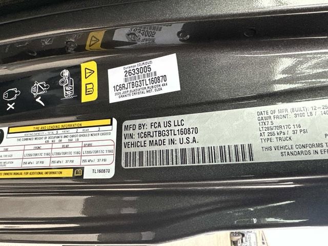 2026 Jeep Gladiator GLADIATOR RUBICON 4X4