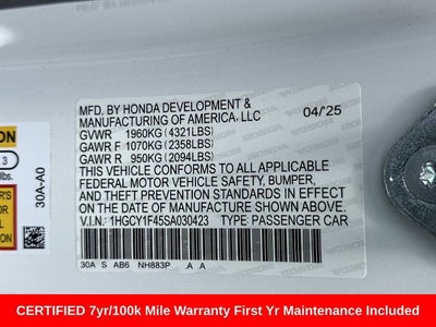 2025 Honda Accord SE