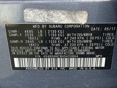 2017 Subaru Outback 2.5i Limited