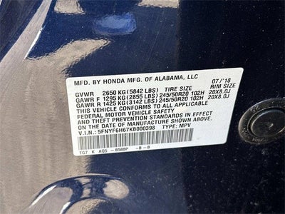 2019 Honda Pilot Touring