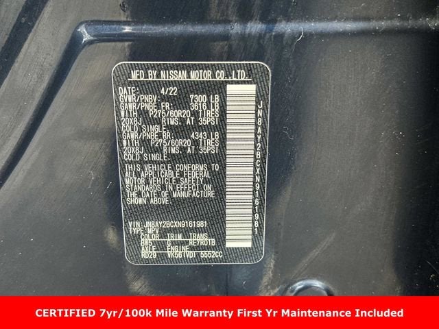 2022 Nissan Armada SL 2WD