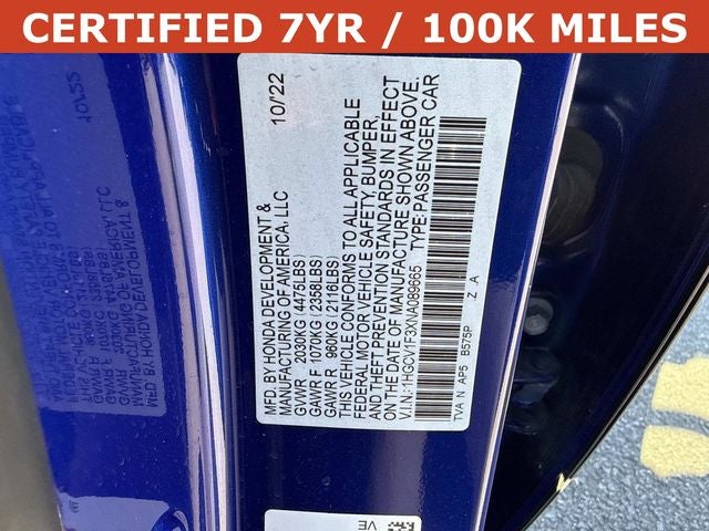 2022 Honda Accord Sport