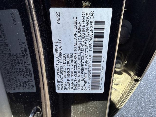 2022 Honda Accord Touring 2.0T