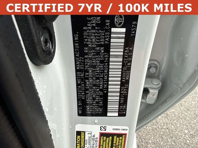 2022 Toyota Camry Hybrid XSE