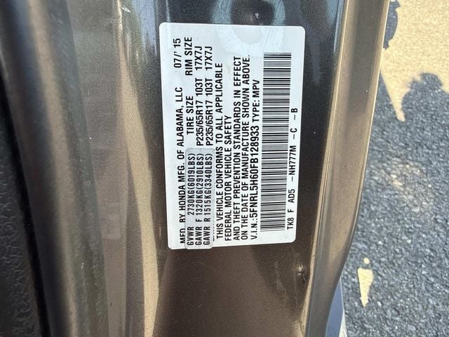 2015 Honda Odyssey EX-L w/Navigation