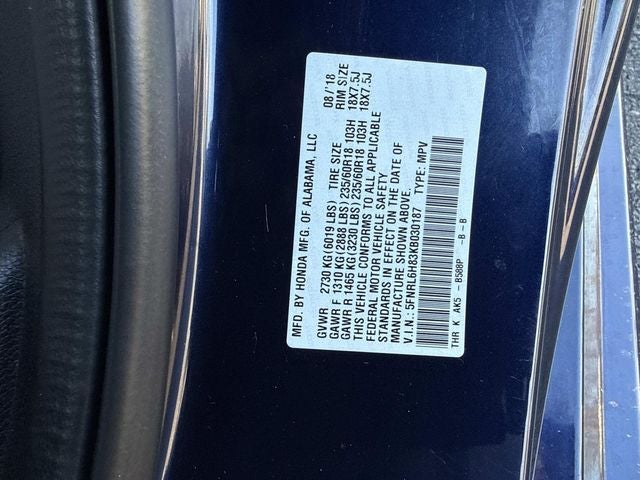 2019 Honda Odyssey Touring