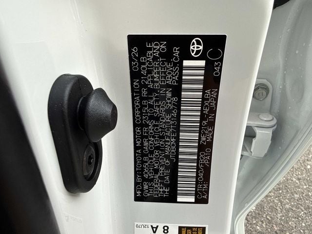2026 Toyota Corolla Hybrid LE
