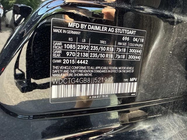 2018 Mercedes-Benz GLA GLA 250 4MATIC®