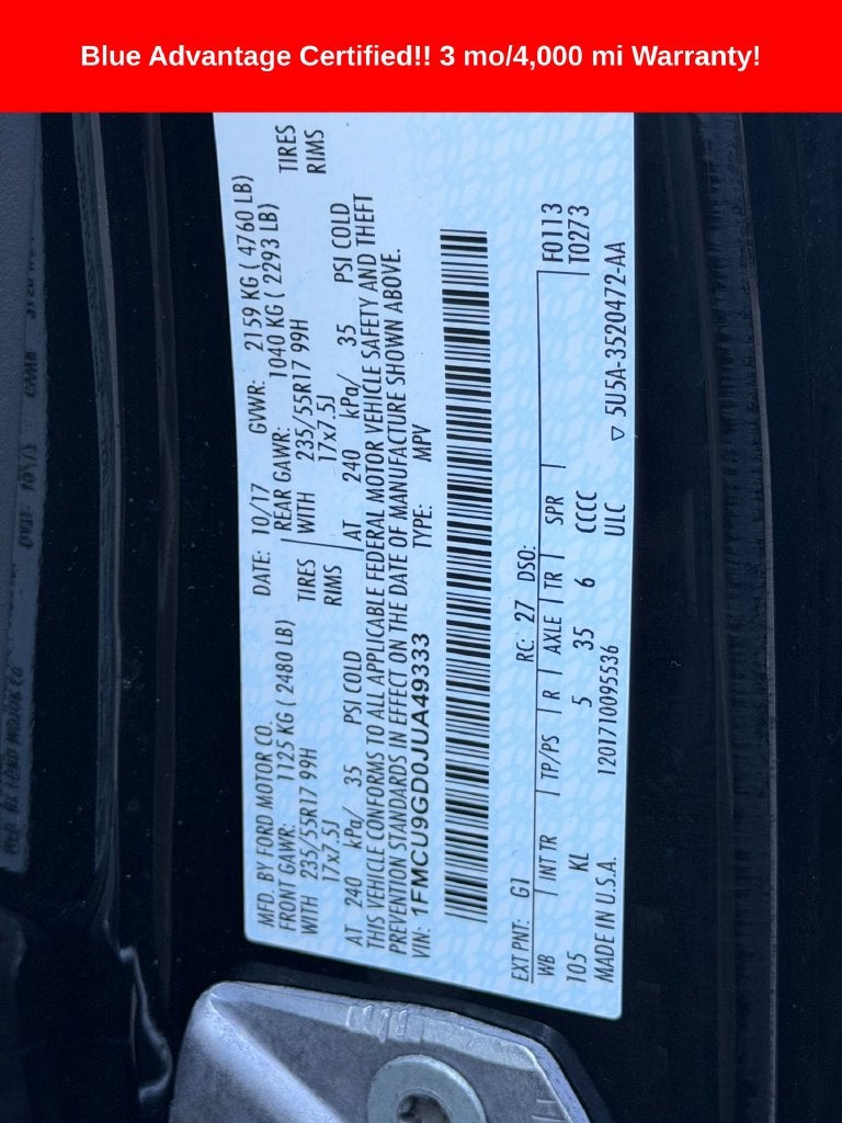 2018 Ford Escape SE
