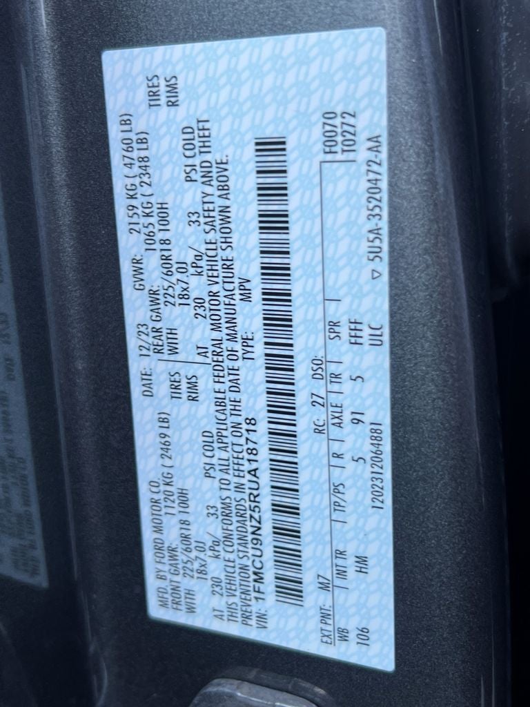 2024 Ford Escape Hybrid ST-Line Select ST-Line Connect