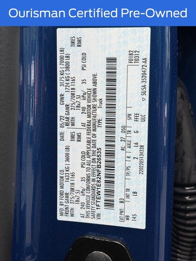 2022 Ford F-150 Tremor