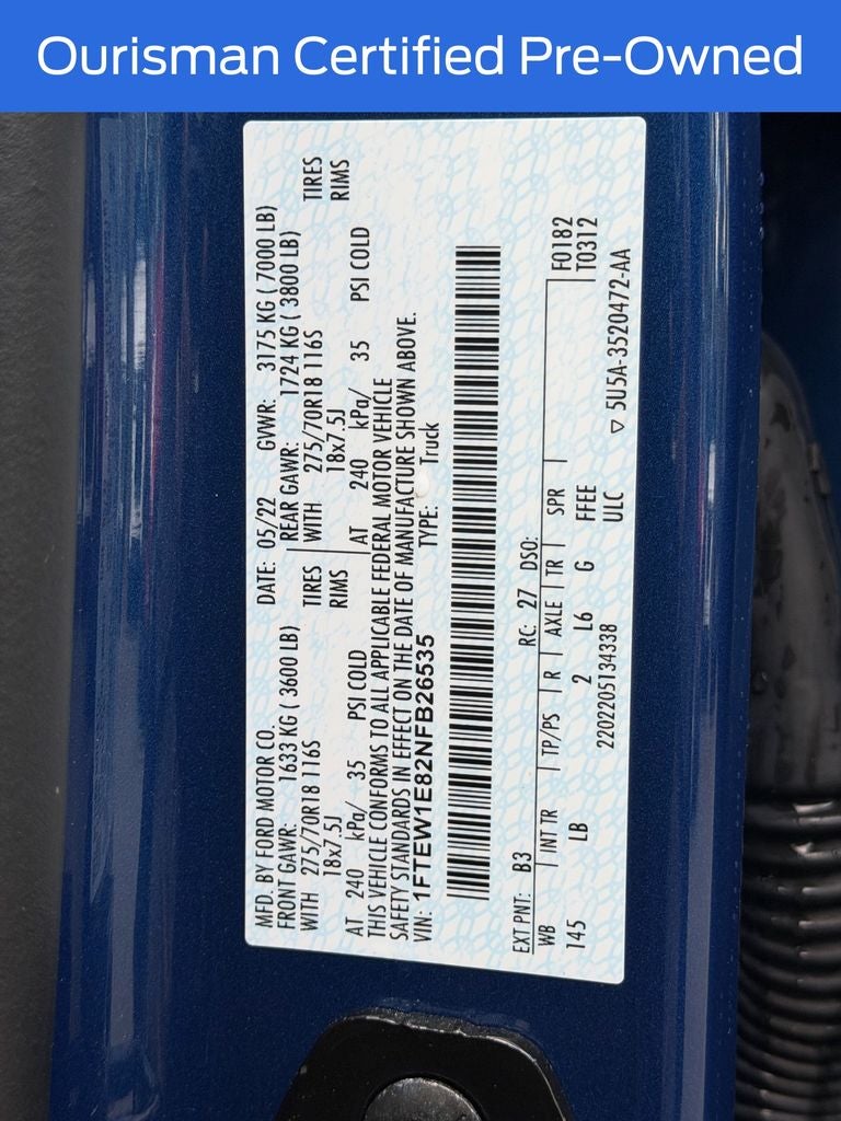 2022 Ford F-150 Tremor