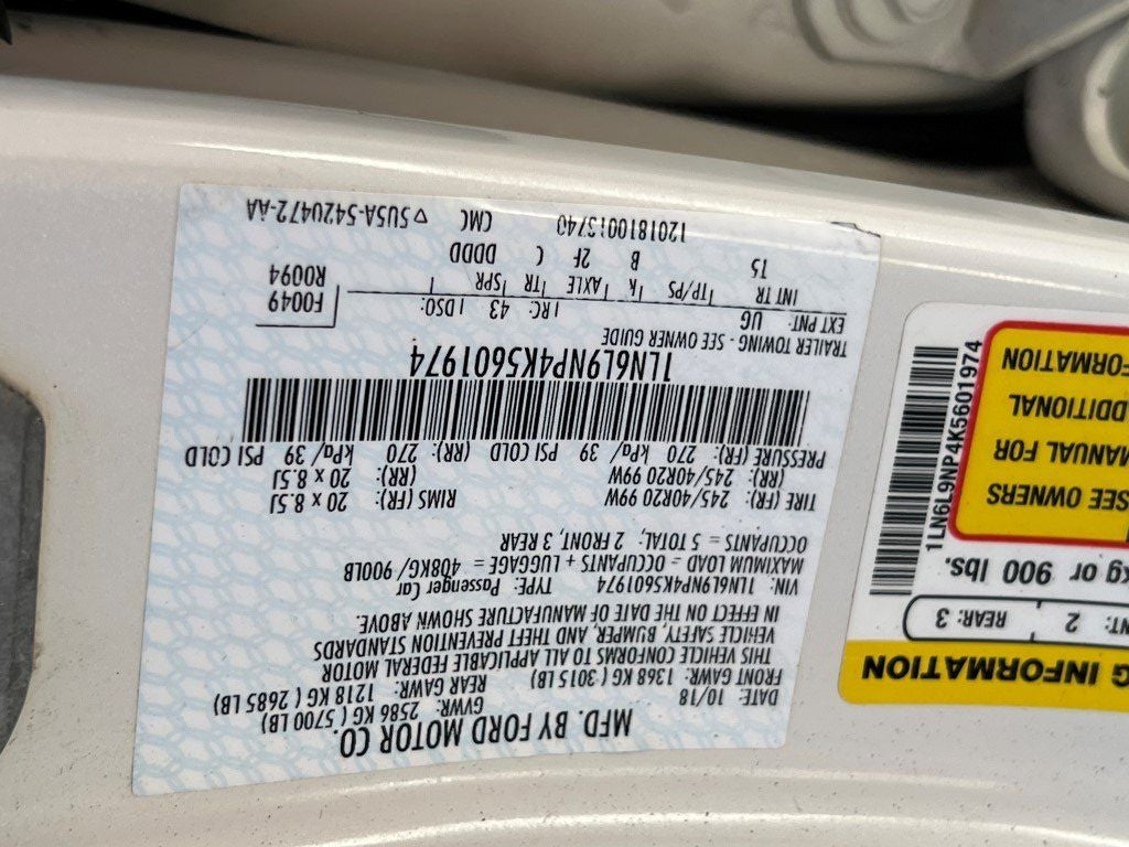 2019 Lincoln Continental Reserve