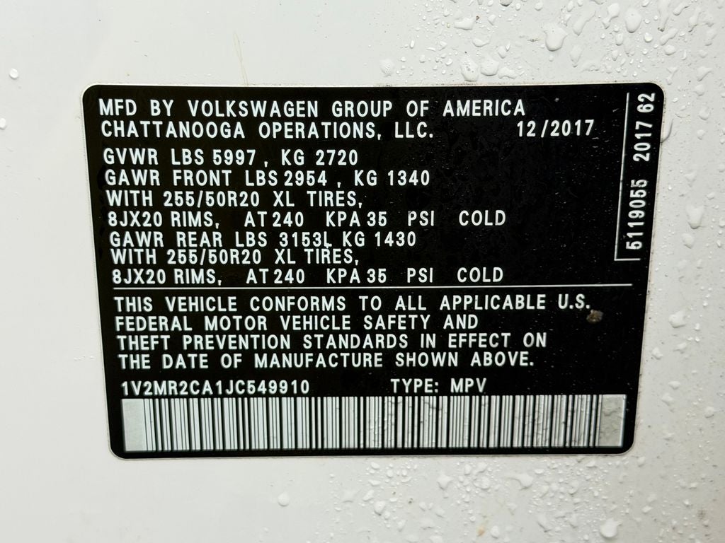 2018 Volkswagen Atlas SEL 4Motion