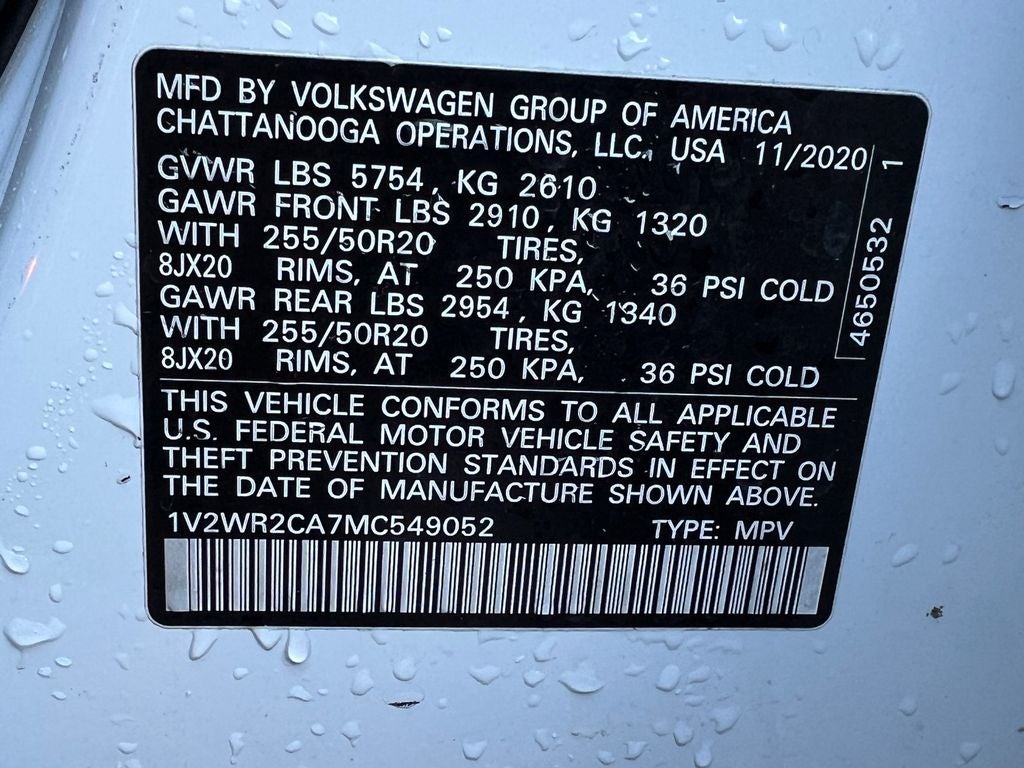 2021 Volkswagen Atlas 3.6L V6 SE w/Technology