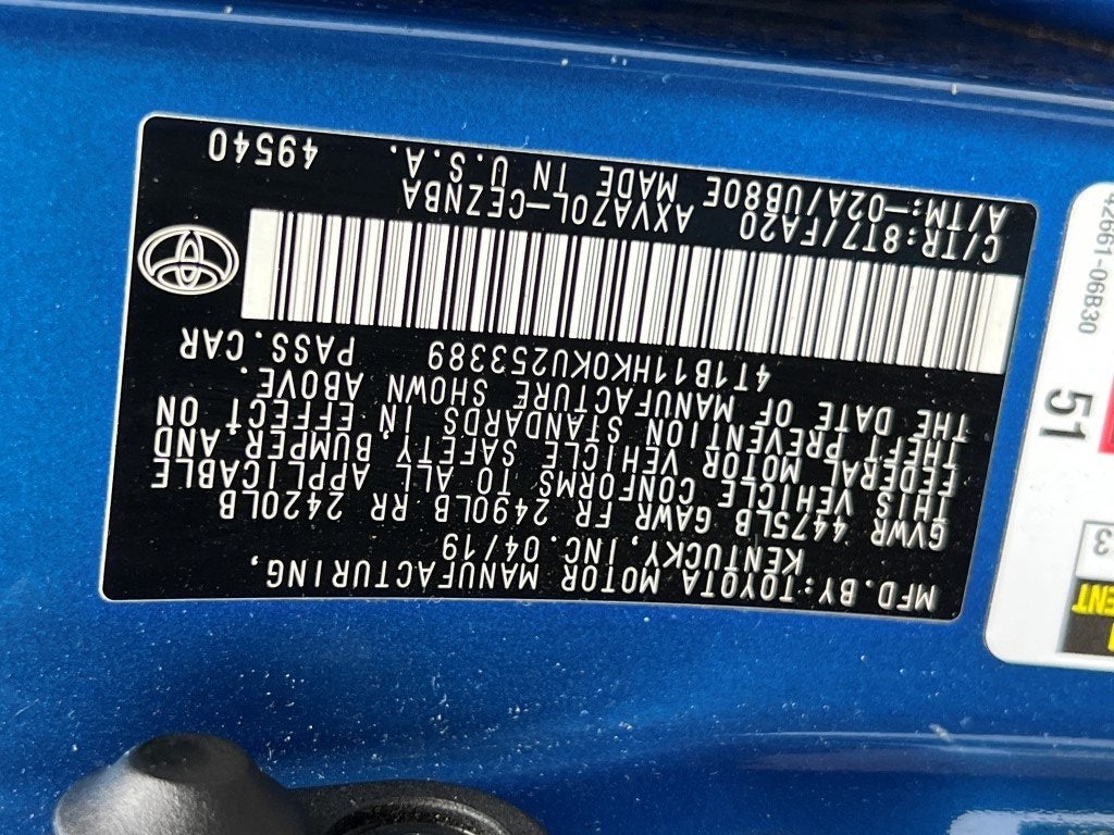 2019 Toyota Camry LE