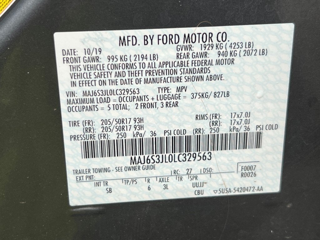 2020 Ford EcoSport SES