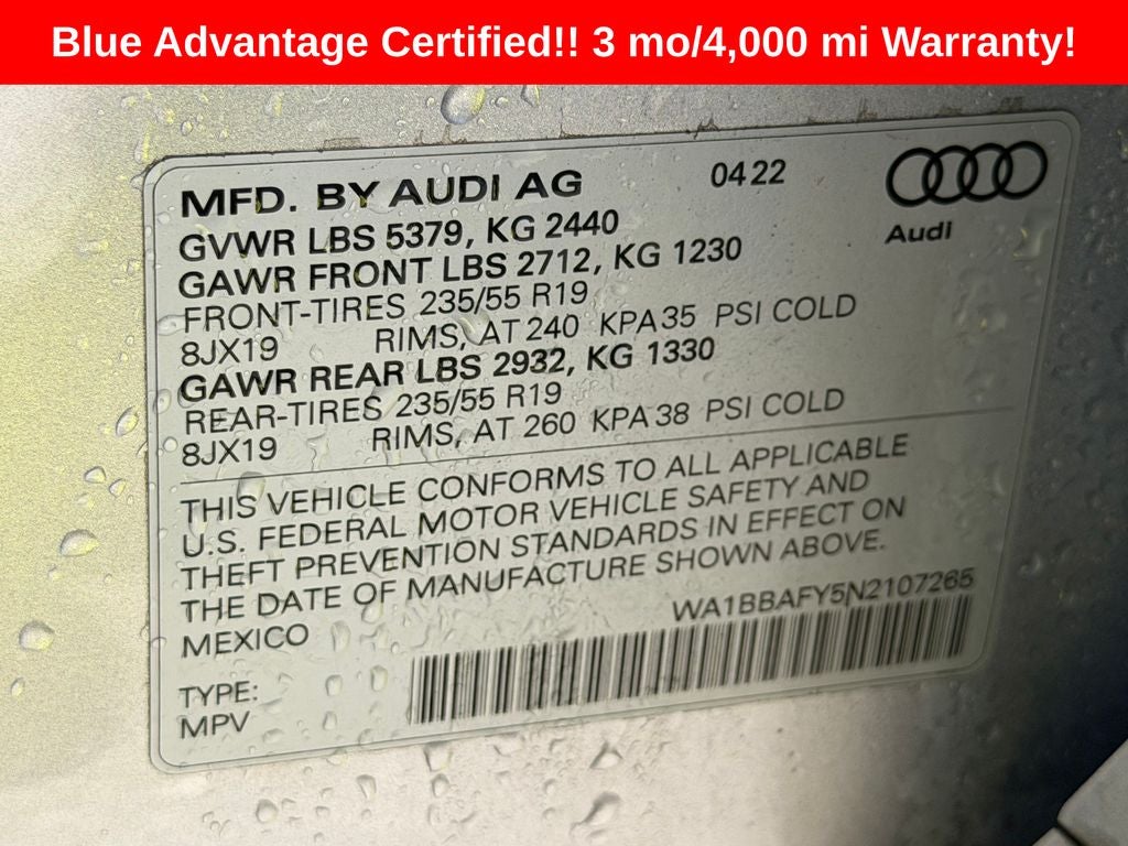 2022 Audi Q5 40 Premium Plus quattro