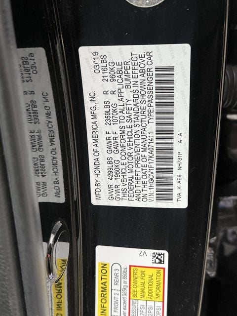 2019 Honda Accord LX