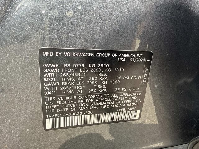 2024 Volkswagen Atlas Cross Sport 2.0T SEL Premium R-Line