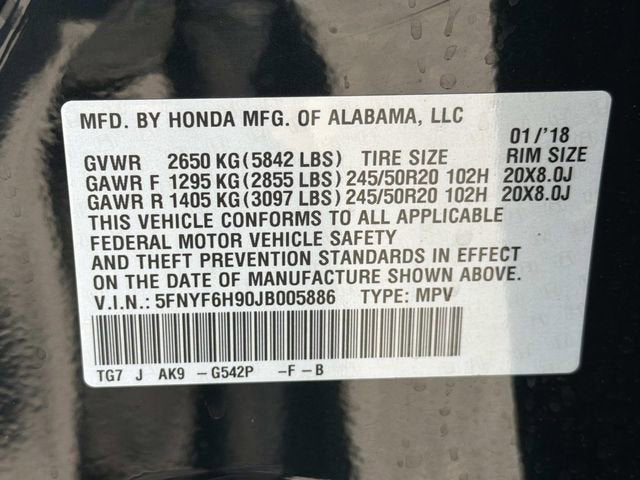 2018 Honda Pilot Touring